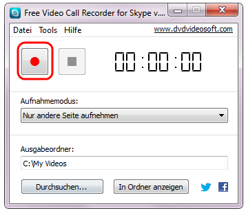 Free Video Call Recorder for Skype: Anruf aufzeichnen