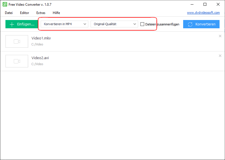 Video Konverter in MP4