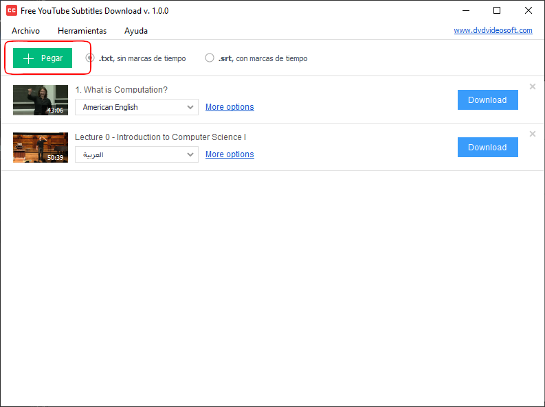 Free MP4 Video Converter: seleccionar archivos de vídeo de entrada