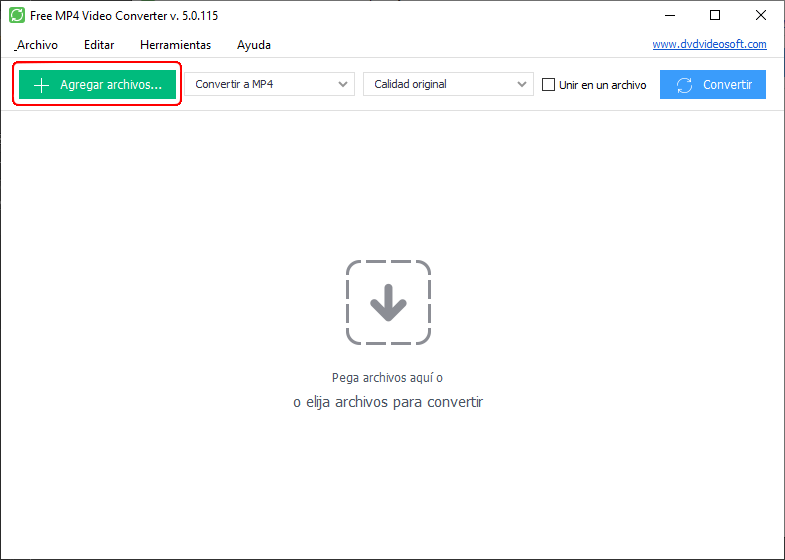 Free MP4 Video Converter: iniciar el programa