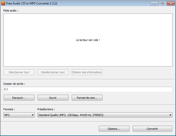 Convertissez CD Audio en MP3