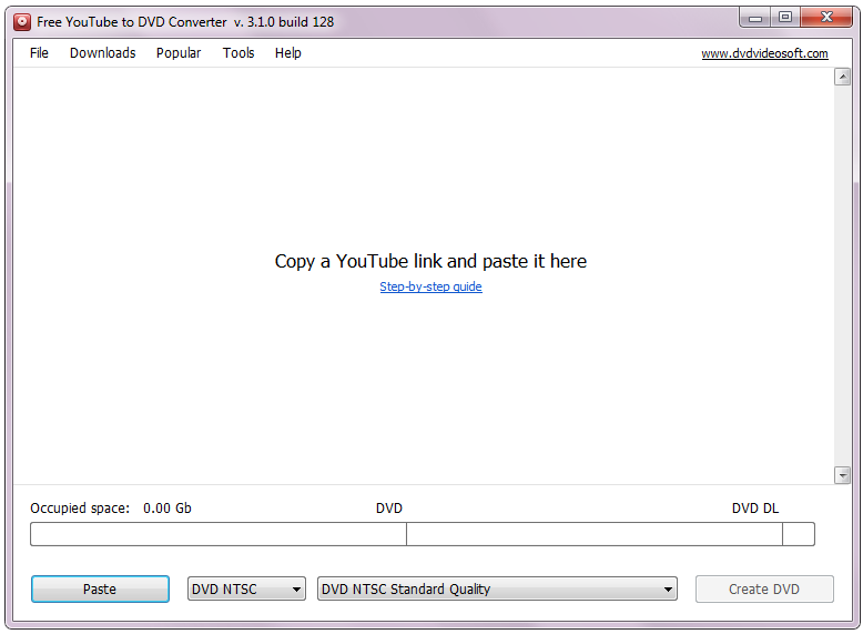 Free YouTube to DVD Converter: launch the program