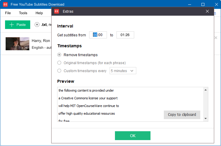 Free YouTube Subtitles Downloader Free YouTube Subtitles Downloader Img