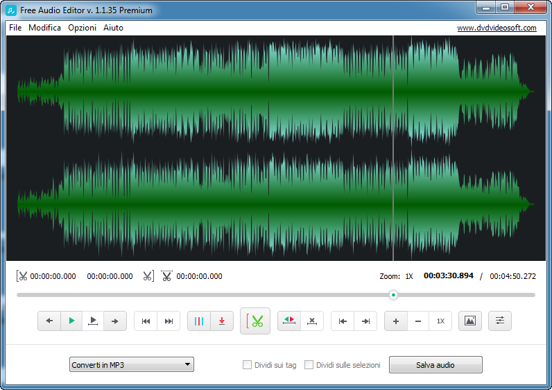 Free Audio Editor: Importa audio