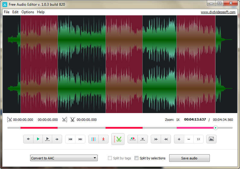 Free Audio Editor: Modifica audio