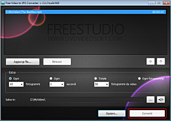 Free Video to JPG Converter: estrai i fotogrammi