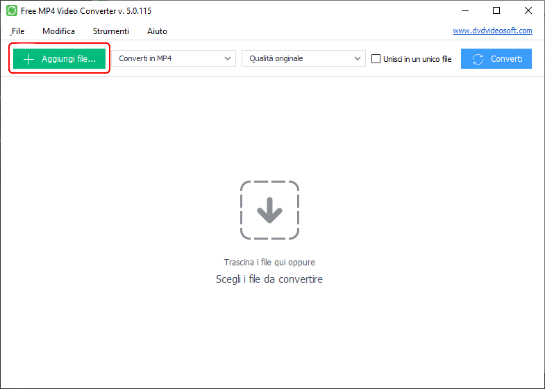 Free MP4 Video Converter: avvia il programma