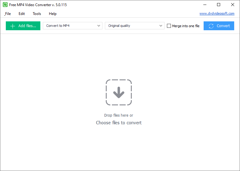 Free MP4 Video Converter: launch the program Free MP4 Video Converter: launch the program