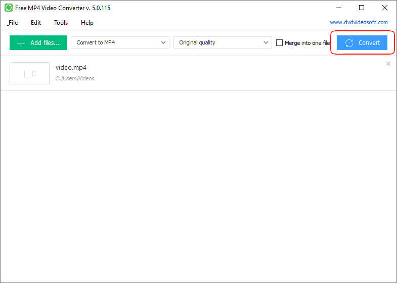 Free MP4 Video Converter: select output location Free MP4 Video Converter: select output location